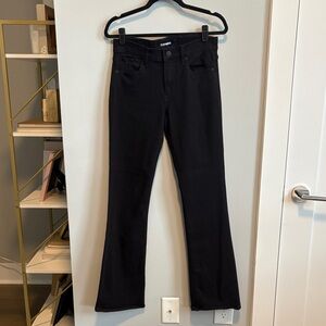 Express Bootcut Mid-Rise Midnight Black Flare Jeans
